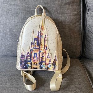 NWOTLoungefly Disney Parks 50thAnniversaryCinderella Castle BackpackUSED ONCE